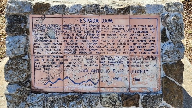 Espada Dam Marker image. Click for full size.