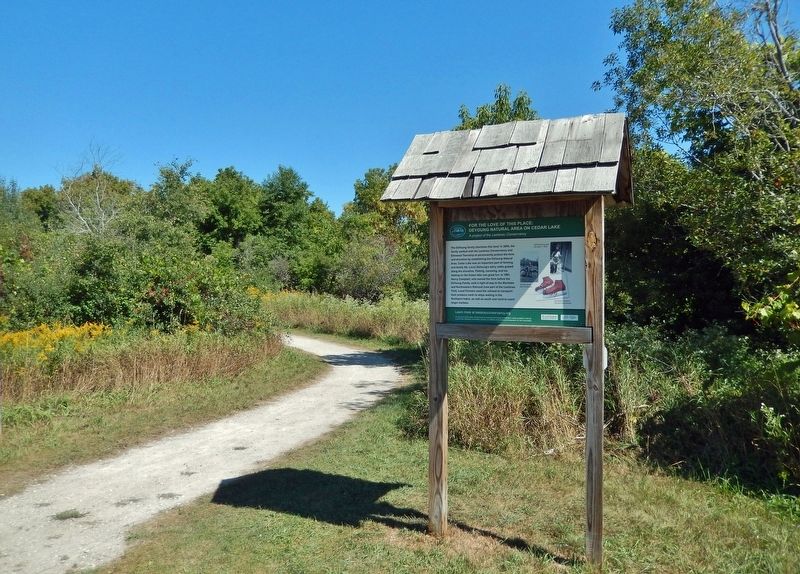 DeYoung Natural Area on Cedar Lake Marker & Kiosk image. Click for full size.
