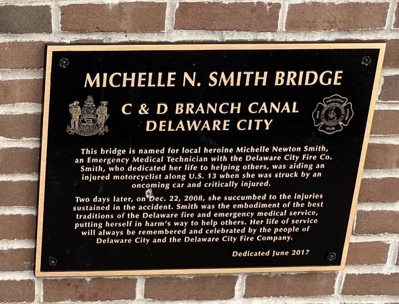 Michelle N. Smith Bridge Marker image. Click for full size.