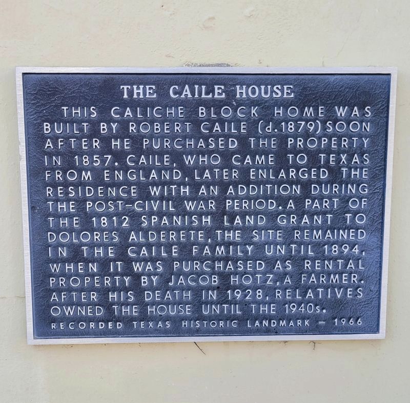 Duplicate marker of the text of The Caile House image. Click for full size.