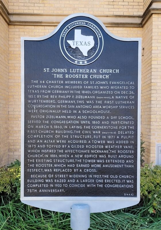 St. John's Lutheran Church Marker image. Click for full size.