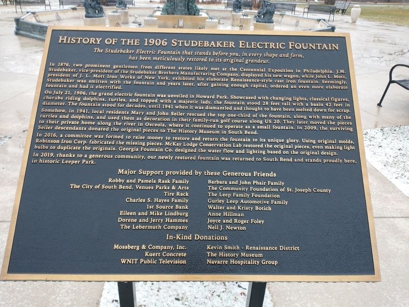 History of the 1906 Studebaker Electric Fountain Marker. Click for full size. History of the 1906 Studebaker Electric Fountain Marker image. Click for full size.