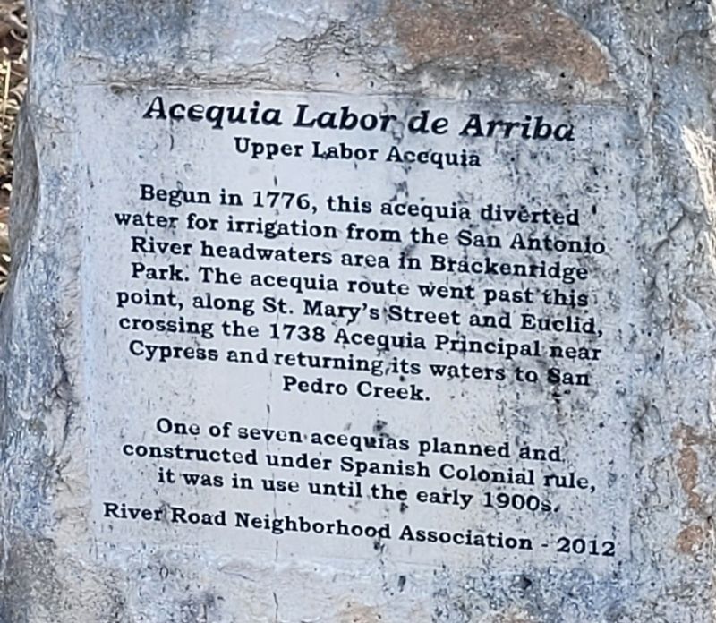Acequia Labor de Arriba Marker. Click for full size. Acequia Labor de Arriba Marker image. Click for full size.