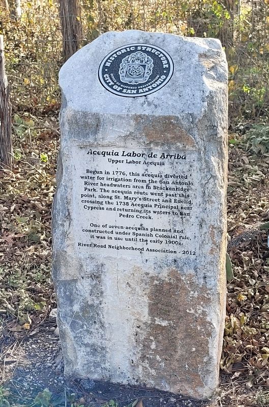 Acequia Labor de Arriba Marker. Click for full size. Acequia Labor de Arriba Marker image. Click for full size.