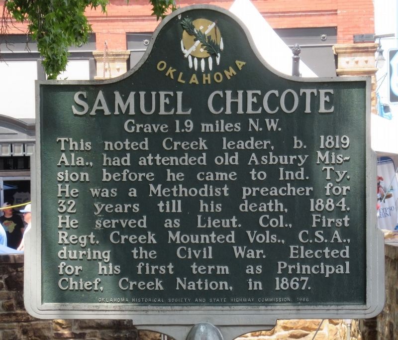 Samuel Checote Marker image. Click for full size.