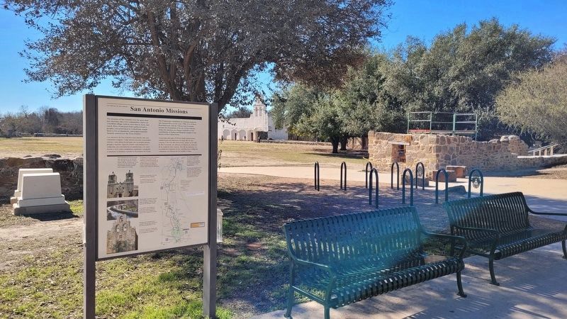 The San Antonio Missions Marker at the Mission San Juan image. Click for full size.