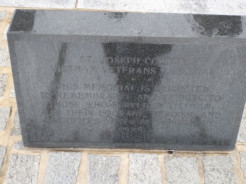 St. Joseph County Vietnam Veterans Memorial Marker. Click for full size. St. Joseph County Vietnam Veterans Memorial Marker image. Click for full size.