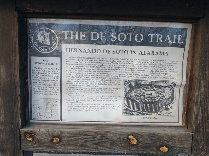 The De Soto Trail Marker. Click for full size. The De Soto Trail Marker image. Click for full size.