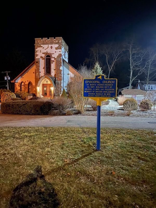 St. Marys Episcopal Church and Marker image. Click for full size.