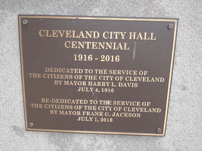 Cleveland City Hall Marker image. Click for full size.