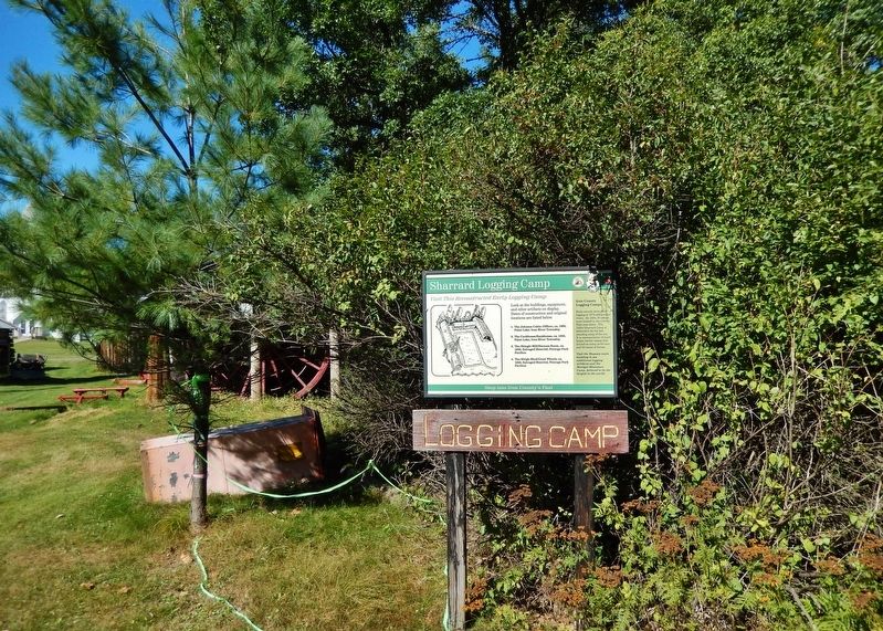 Sharrard Logging Camp Marker image. Click for full size.