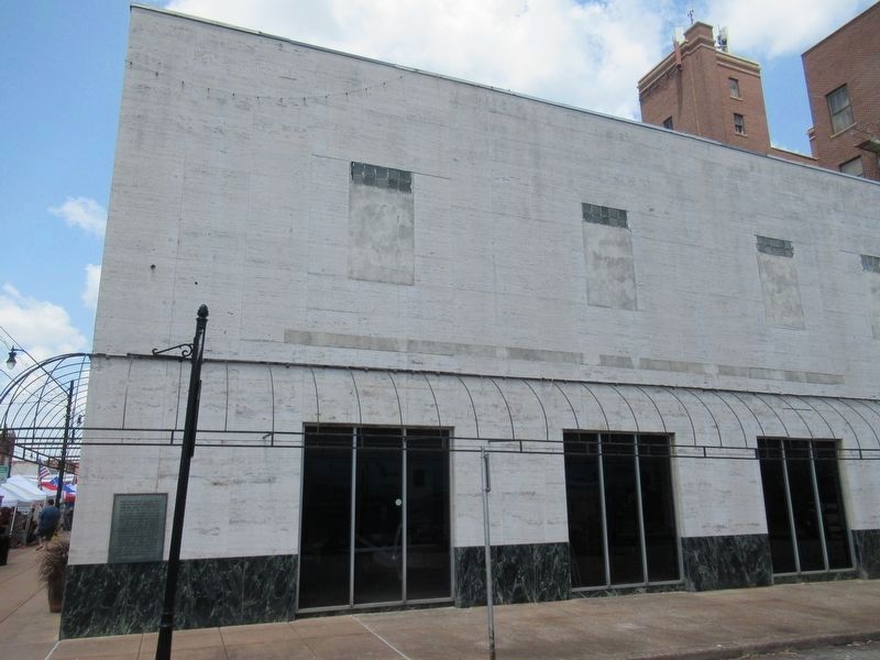 First Bank of Okmulgee Historical Building and Marker image. Click for full size.