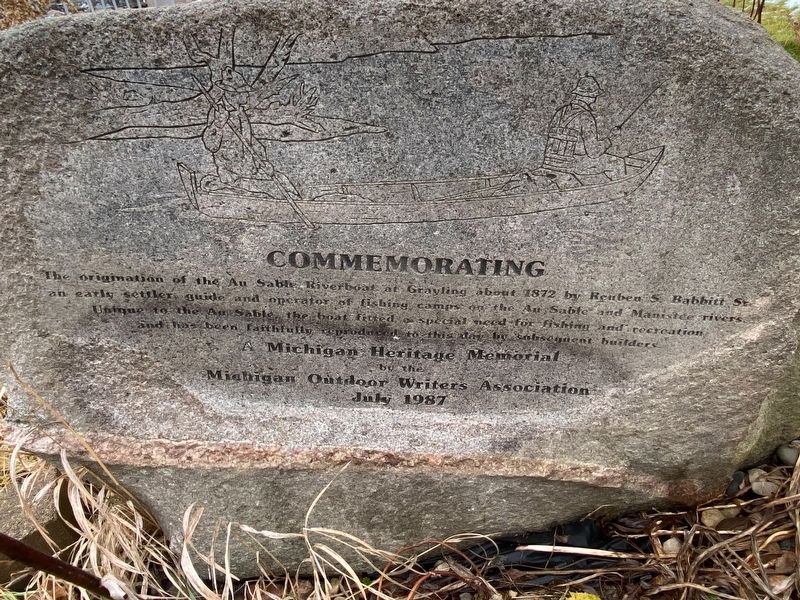 Au Sable Riverboat Commemoration Marker image. Click for full size.