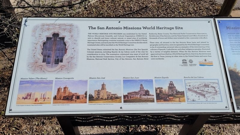 The San Antonio Missions World Heritage Site Marker image. Click for full size.