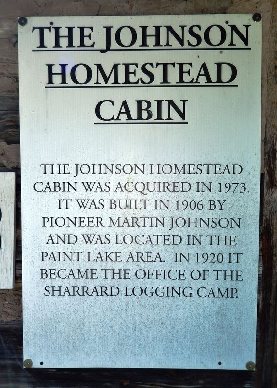 The Johnson Homestead Cabin Marker image. Click for full size.