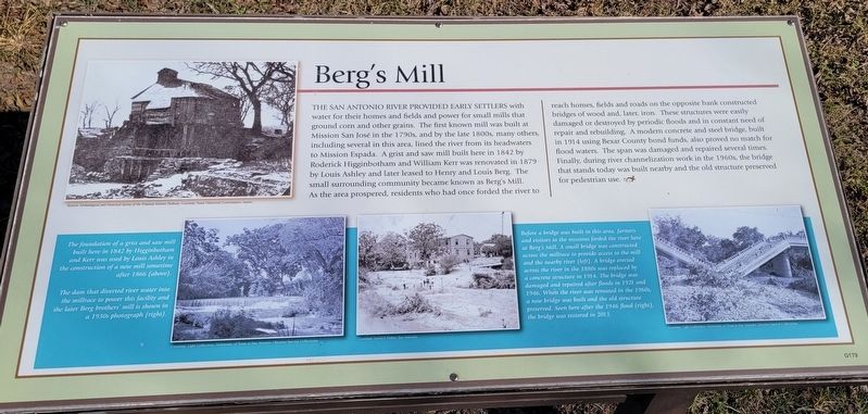 Berg's Mill Marker image. Click for full size.