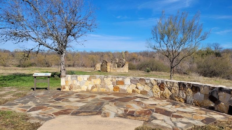 The view of the Berg's Mill Community Marker from the the street image. Click for full size.