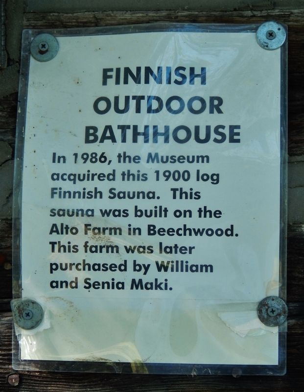 Finnish Outdoor Bathouse Marker image. Click for full size.