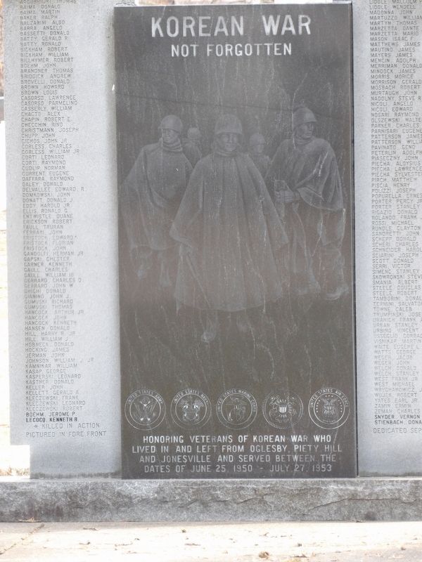Oglesby/Piety Hill/Jonesville Korean War Memorial Marker image. Click for full size.
