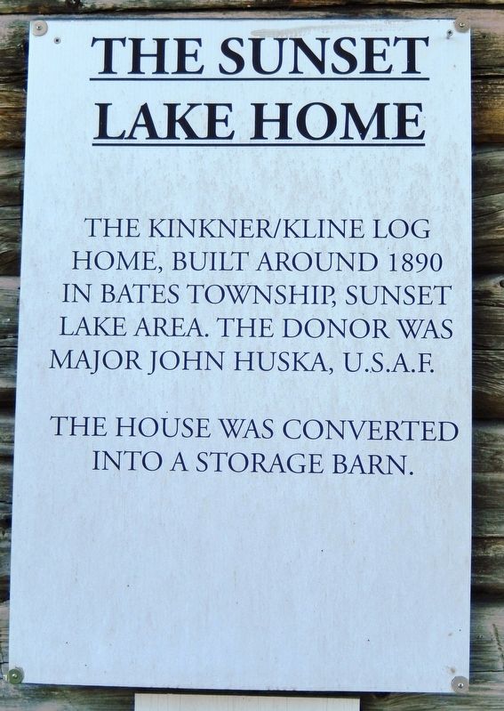 The Sunset Lake Home Marker. Click for full size. The Sunset Lake Home Marker image. Click for full size.