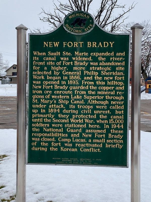 New Fort Brady Marker image. Click for full size.