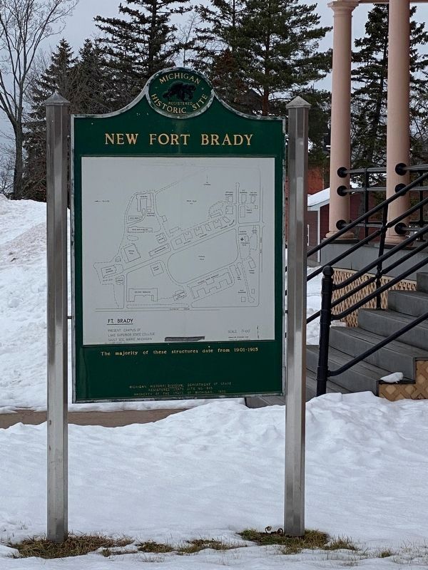 New Fort Brady Marker Reverse image. Click for full size.