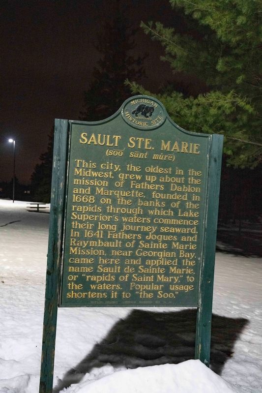 Sault Ste. Marie Marker. Click for full size. Sault Ste. Marie Marker image. Click for full size.