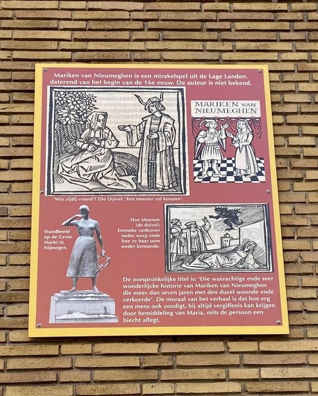 Mariken van Nieumeghen Marker. Click for full size. Mariken van Nieumeghen Marker image. Click for full size.