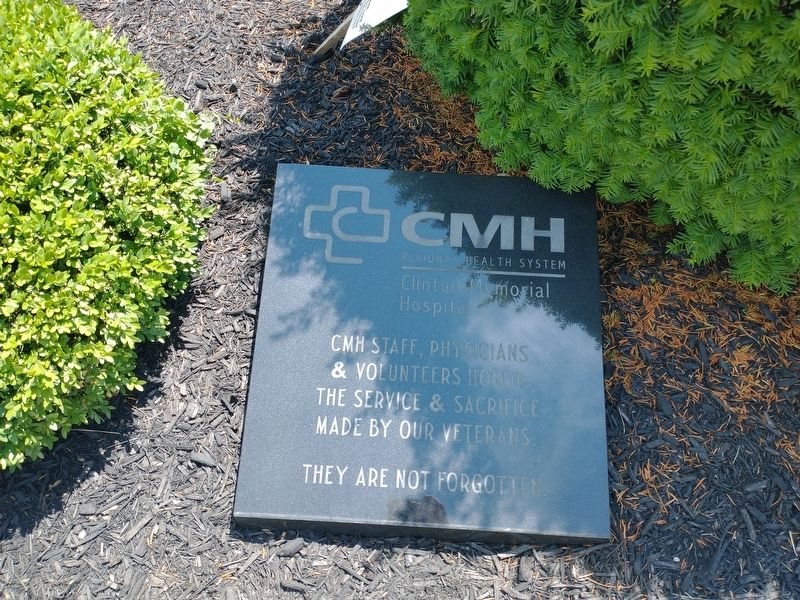 Clinton Memorial Hospital Veterans Memorial Marker image. Click for full size.