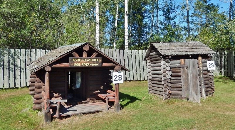 Irvine Playhouse & Log Outhouse image. Click for full size.