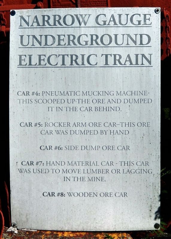 Narrow Gauge Underground Electric Train Marker (<i>panel 2</i>) image. Click for full size.