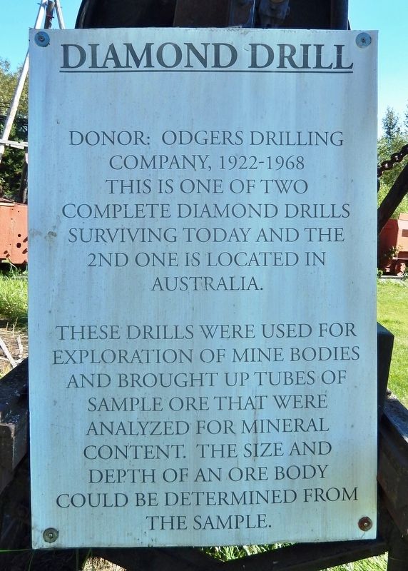 Diamond Drill Marker. Click for full size. Diamond Drill Marker image. Click for full size.