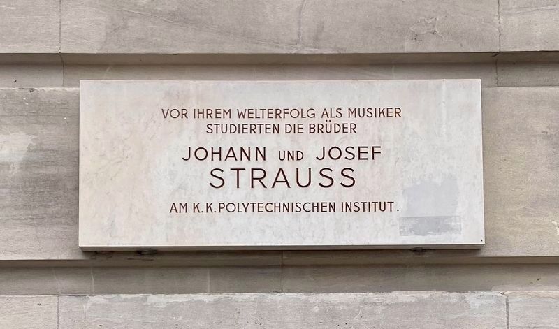 Johann und Josef Strauss Marker image. Click for full size.