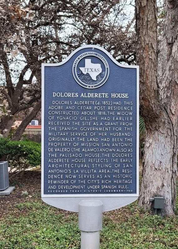 Dolores Alderete House Marker image. Click for full size.