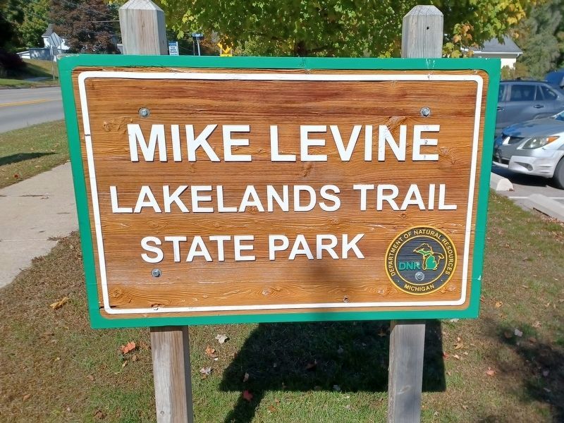 Mike Levine Lakelands Trail State Park Sign image. Click for full size.