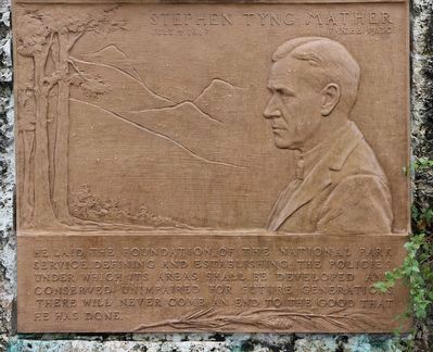 Stephen Tyng Mather Marker. Click for full size. Stephen Tyng Mather Marker image. Click for full size.