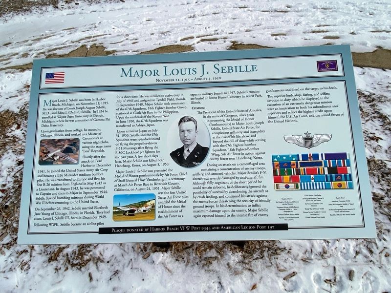 Major Louis J. Sebille Marker image. Click for full size.