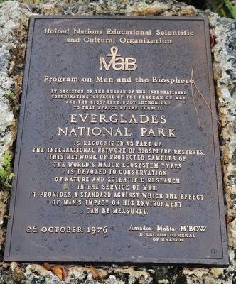 Everglades National Park Marker. Click for full size. Everglades National Park Marker image. Click for full size.
