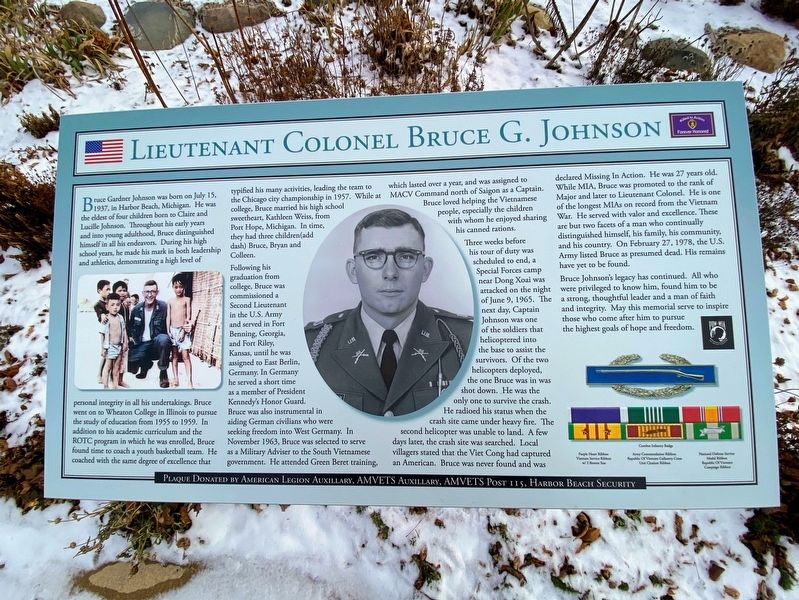 Lieutenant Colonel Bruce G. Johnson Marker image. Click for full size.