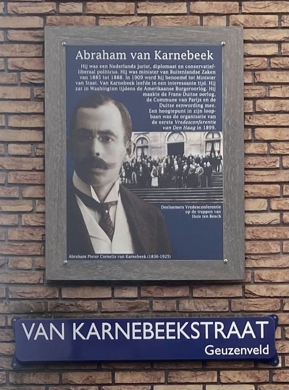 Abraham van Karnebeek Marker. Click for full size. Abraham van Karnebeek Marker image. Click for full size.