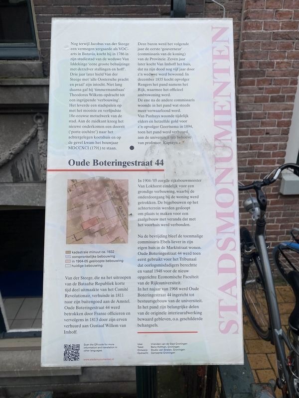 Oude Boteringestraat 44 Marker. Click for full size. Oude Boteringestraat 44 Marker image. Click for full size.