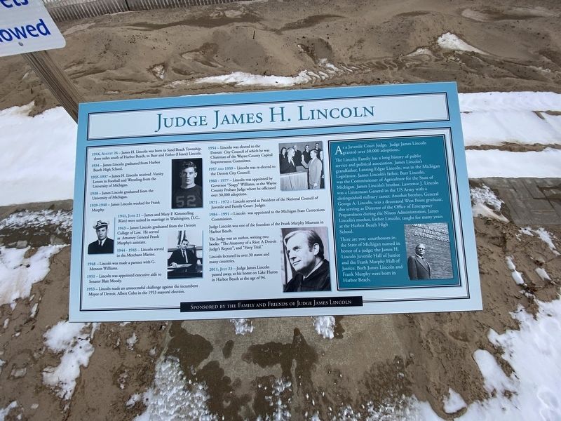 Judge James H. Lincoln Marker image. Click for full size.