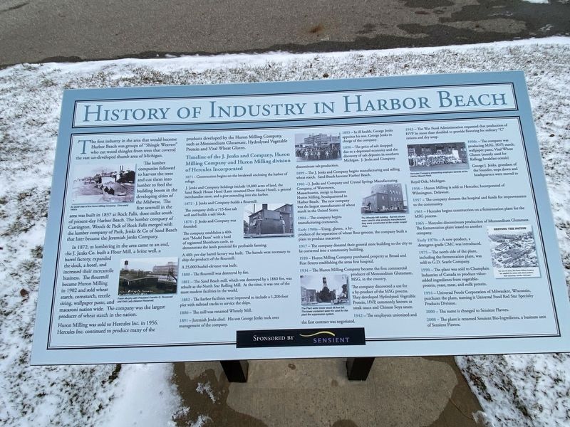 History of Industry in Harbor Beach Marker image. Click for full size.