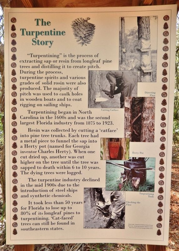 The Turpentine Story Marker image. Click for full size.