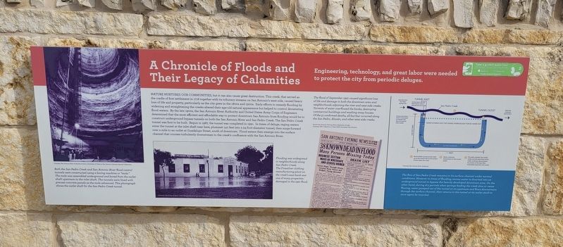 A Chronicle of Floods and Their Legacy of Calamities Marker. Click for full size. A Chronicle of Floods and Their Legacy of Calamities Marker image. Click for full size.