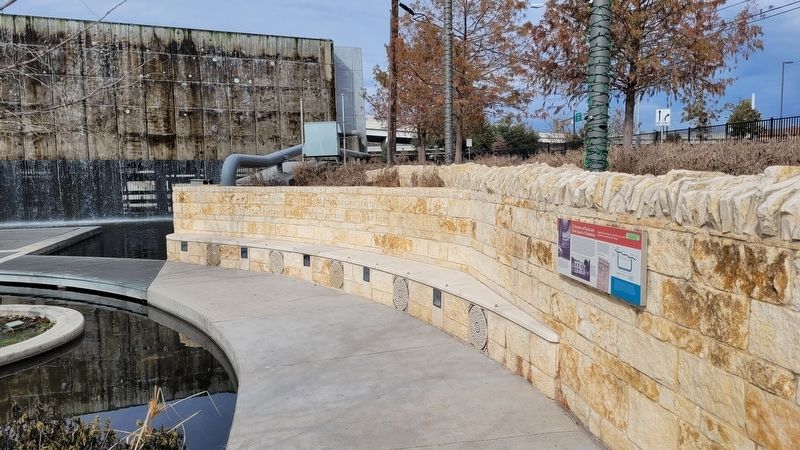A Chronicle of Floods and Their Legacy of Calamities Marker is the San Pedro Creek Culture Park. Click for full size. A Chronicle of Floods and Their Legacy of Calamities Marker is the San Pedro Creek Culture Park image. Click for full size.