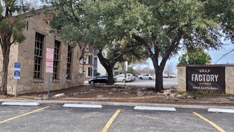 The front of the Menger Soap Works Building by the street image. Click for full size.