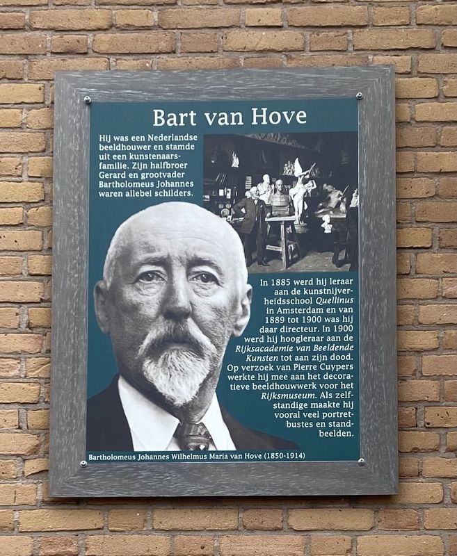 Bart van Hove Marker. Click for full size. Bart van Hove Marker image. Click for full size.