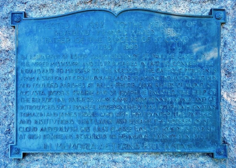 Reverend Francis Xavier Pierz Marker. Click for full size. Reverend Francis Xavier Pierz Marker image. Click for full size.