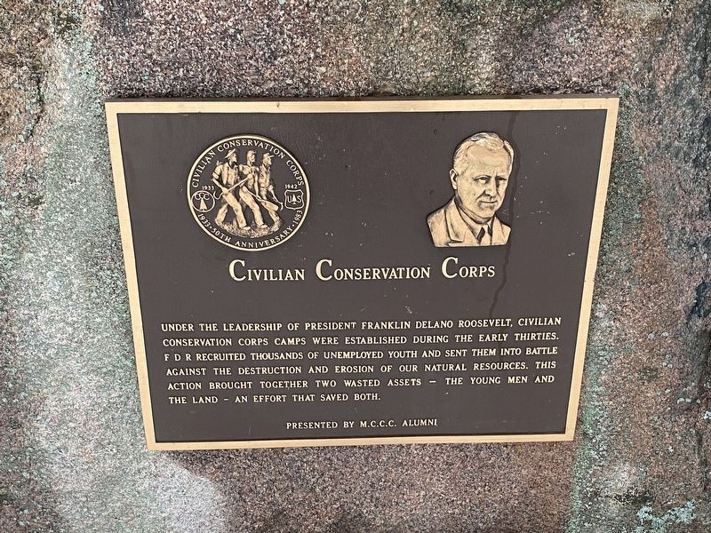 Civilian Conservation Corps Marker. Click for full size. Civilian Conservation Corps Marker image. Click for full size.